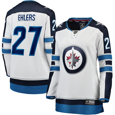 Women's Fanatics Nikolaj Ehlers White Winnipeg Jets Premier Breakaway Away - Player Jersey