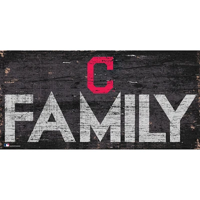 Cleveland Indians 12'' x 6'' Family Sign