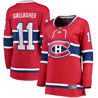 Women's Fanatics Brendan Gallagher Red Montreal Canadiens Home Breakaway Player Jersey