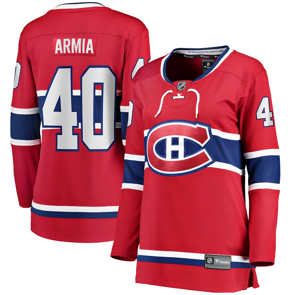 Women's Fanatics Joel Armia Red Montreal Canadiens Home Breakaway Player Jersey