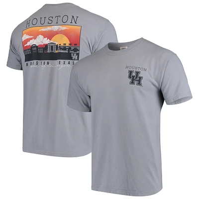 Houston Cougars Comfort Colors Campus Scenery T-Shirt - Gray