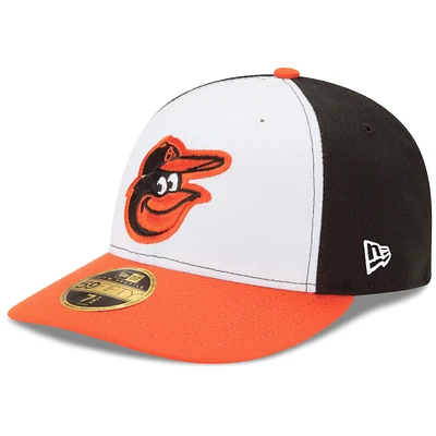 Baltimore Orioles New Era Home Authentic Collection On-Field Low Profile 59FIFTY - Fitted Hat - White/Orange