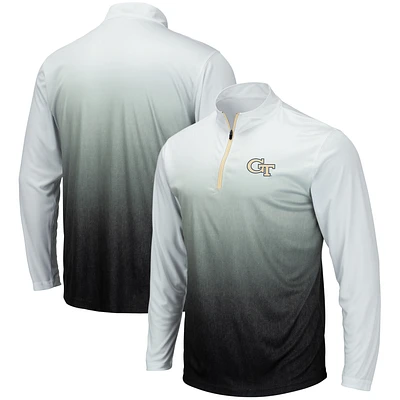 Men's Colosseum Gray Georgia Tech Yellow Jackets Magic Team Logo Quarter-Zip Jacket