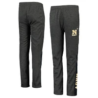 Youth Colosseum Heathered Charcoal Navy Midshipmen Fleece Pants