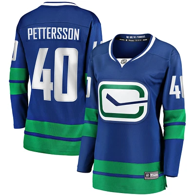 Women's Fanatics Elias Pettersson Royal Vancouver Canucks Alternate - Premier Breakaway Player Jersey