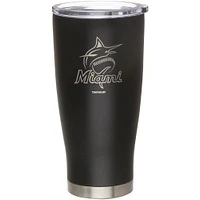 Miami Marlins 20oz. Etched Team Logo Tumbler - Black