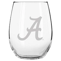 Alabama Crimson Tide 15oz. Etched Stemless Glass Tumbler