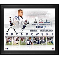 Rob Gronkowski New England Patriots Framed 20" x 24" Retirement Collage Photograph