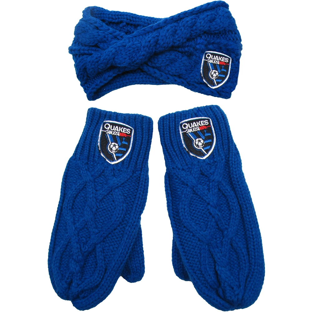 Women's ZooZatz San Jose Earthquakes Headband & Mittens Set