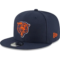 Men's New Era Navy Chicago Bears Head Basic 9FIFTY Adjustable Snapback Hat