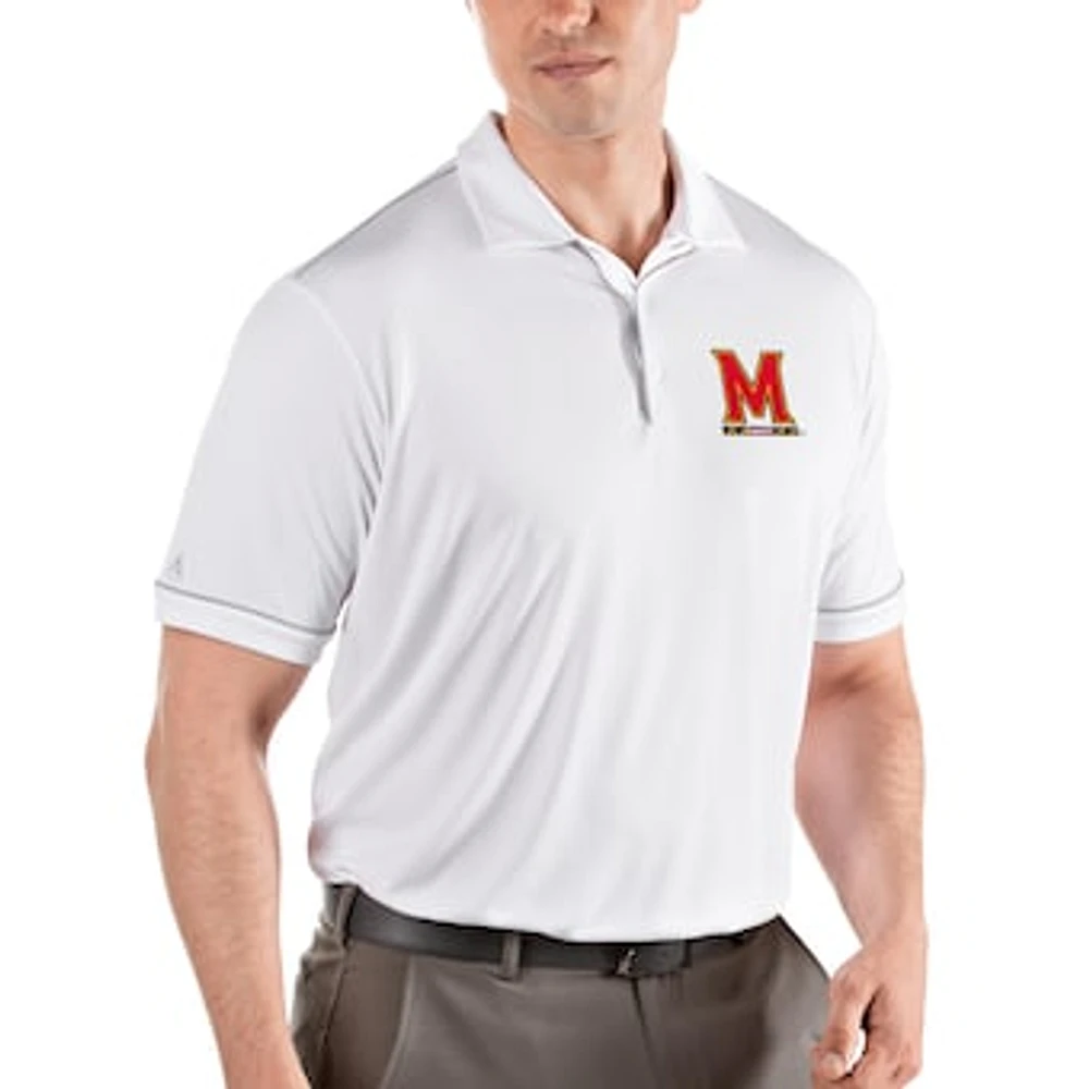 Maryland Terrapins Antigua NCAA Salute Polo - White/Silver