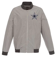 Dallas Cowboys JH Design Bomber Jacket - Gray
