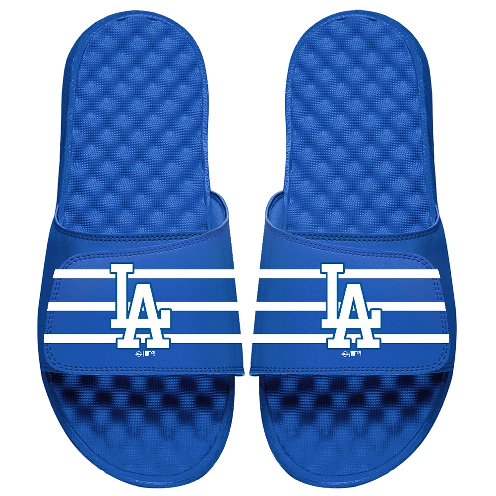 Los Angeles Dodgers ISlide Youth MLB Stripe Slide Sandals - Royal