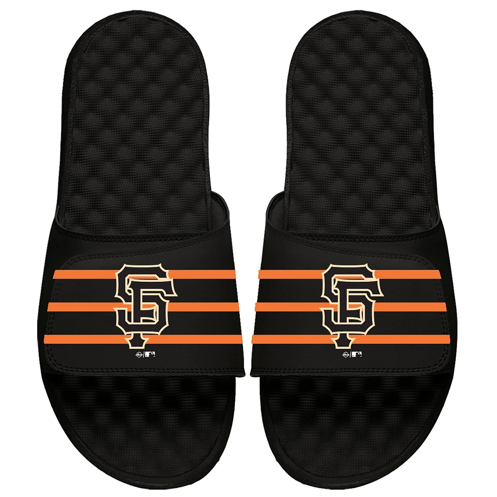 San Francisco Giants ISlide Youth MLB Stripe Slide Sandals - Black