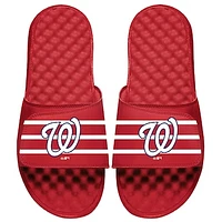 Washington Nationals ISlide Youth MLB Stripe Slide Sandals - Red