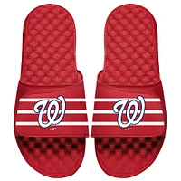 Washington Nationals ISlide Youth MLB Stripe Slide Sandals - Red