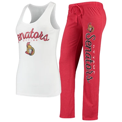 Women's Concepts Sport Red/White Ottawa Senators Topic Tank Top & Pants Sleep Set