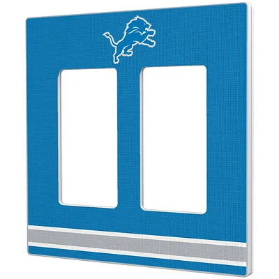 Detroit Lions Stripe Double Rocker Light Switch Plate