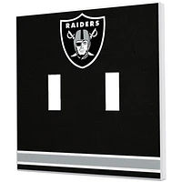 Las Vegas Raiders Stripe Double Toggle Light Switch Plate