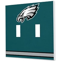 Philadelphia Eagles Stripe Double Toggle Light Switch Plate