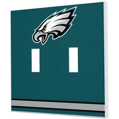 Philadelphia Eagles Stripe Double Toggle Light Switch Plate