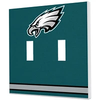 Philadelphia Eagles Stripe Double Toggle Light Switch Plate