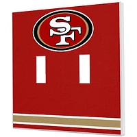 San Francisco 49ers Stripe Double Toggle Light Switch Plate