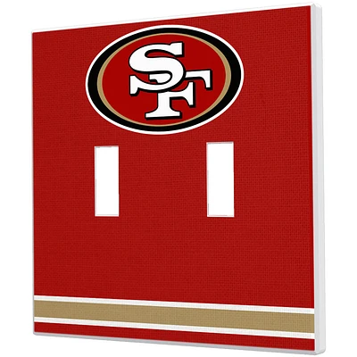 San Francisco 49ers Stripe Double Toggle Light Switch Plate