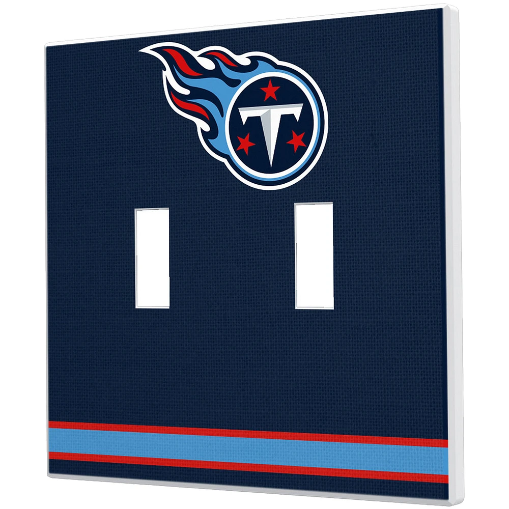 Tennessee Titans Stripe Double Toggle Light Switch Plate