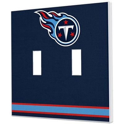 Tennessee Titans Stripe Double Toggle Light Switch Plate