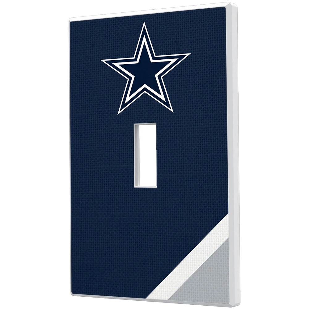 Dallas Cowboys Diagonal Stripe Single Toggle Light Switch Plate