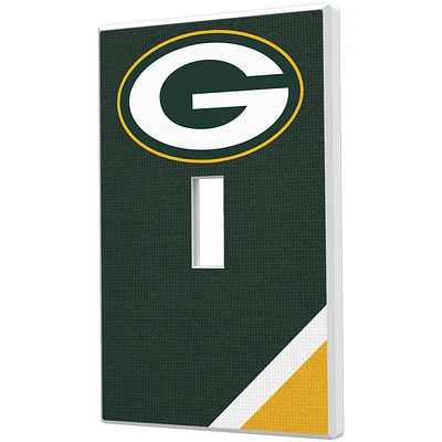 Green Bay Packers Diagonal Stripe Single Toggle Light Switch Plate
