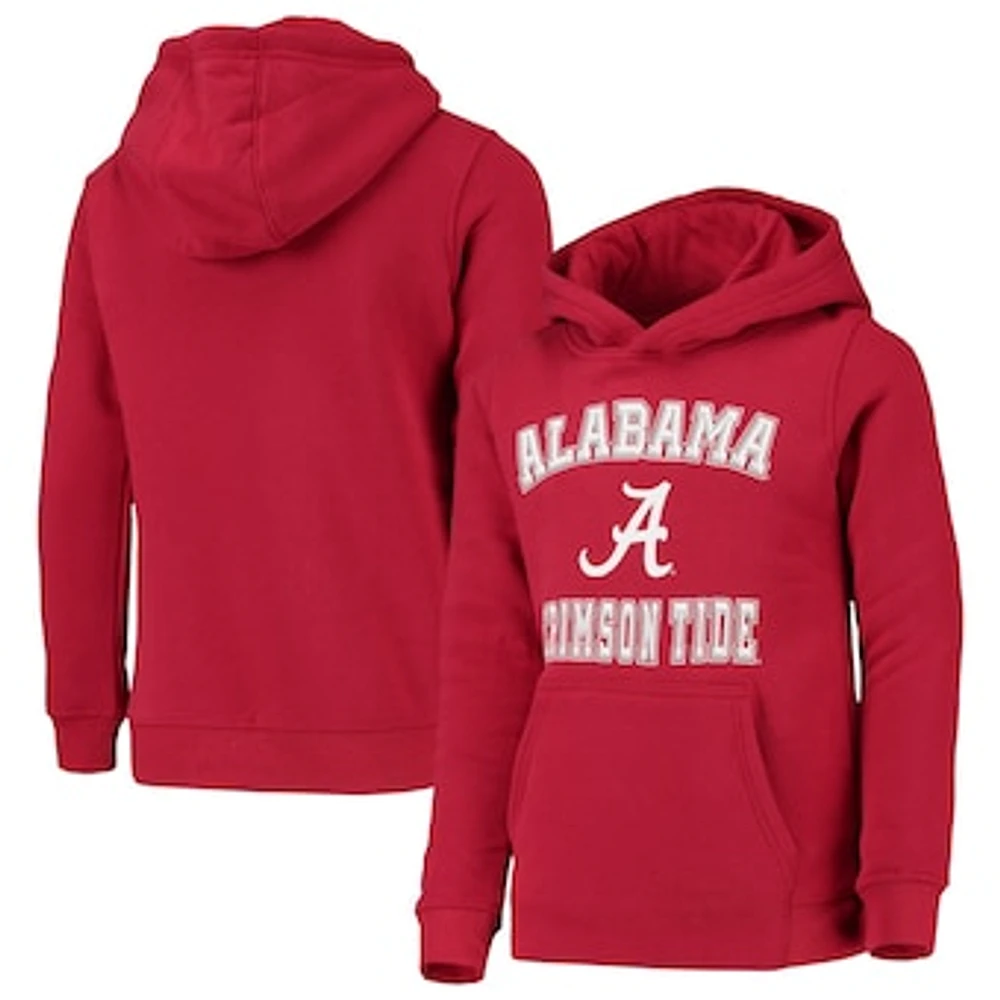 Youth Crimson Alabama Crimson Tide Big Bevel Pullover Hoodie