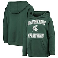 Youth Green Michigan State Spartans Big Bevel Pullover Hoodie