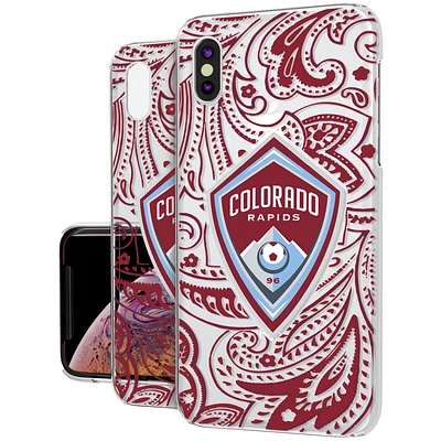 Colorado Rapids Paisley Clear iPhone XS Max Case