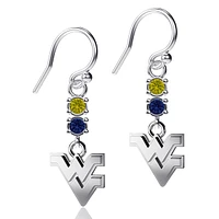 Dayna Designs West Virginia Mountaineers Dangle Crystal Earrings