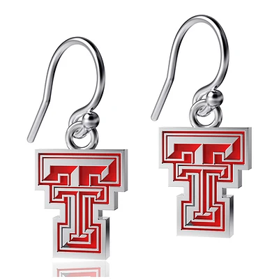 Women's Dayna Designs Texas Tech Red Raiders Silver Enamel Dangle Earrings