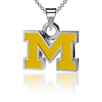 Dayna Designs Michigan Wolverines Enamel Small Pendant Necklace