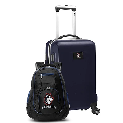 Northeastern Huskies Deluxe 2-Piece Backpack and Carry-On Set