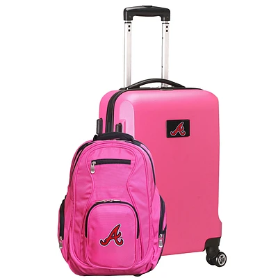 Atlanta Braves Deluxe 2-Piece Backpack and Carry-On Set