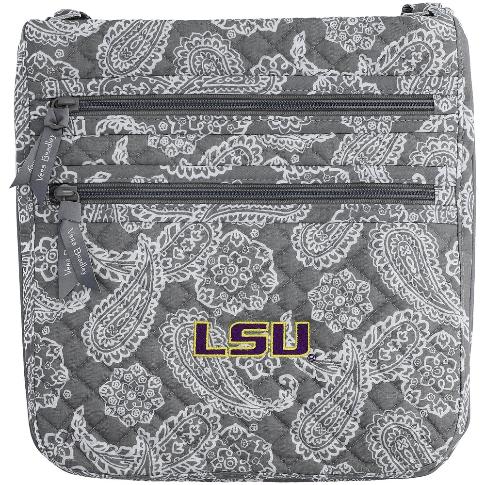 Women's Vera Bradley LSU Tigers Iconic Triple-Zip Bandana Hipster Crossbody Purse