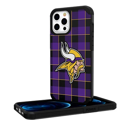 Minnesota Vikings iPhone Rugged Plaid Design Case