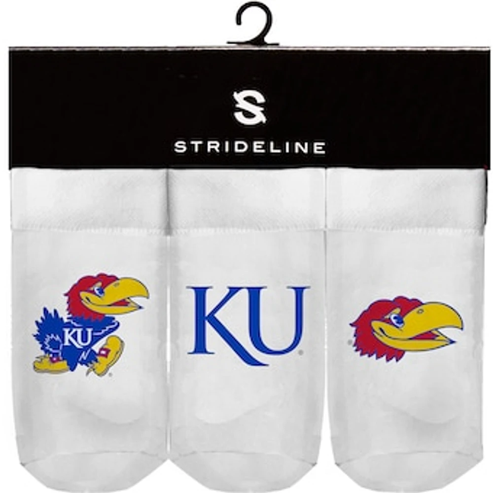 Newborn & Infant Strideline White Kansas Jayhawks Three-Pack Booties