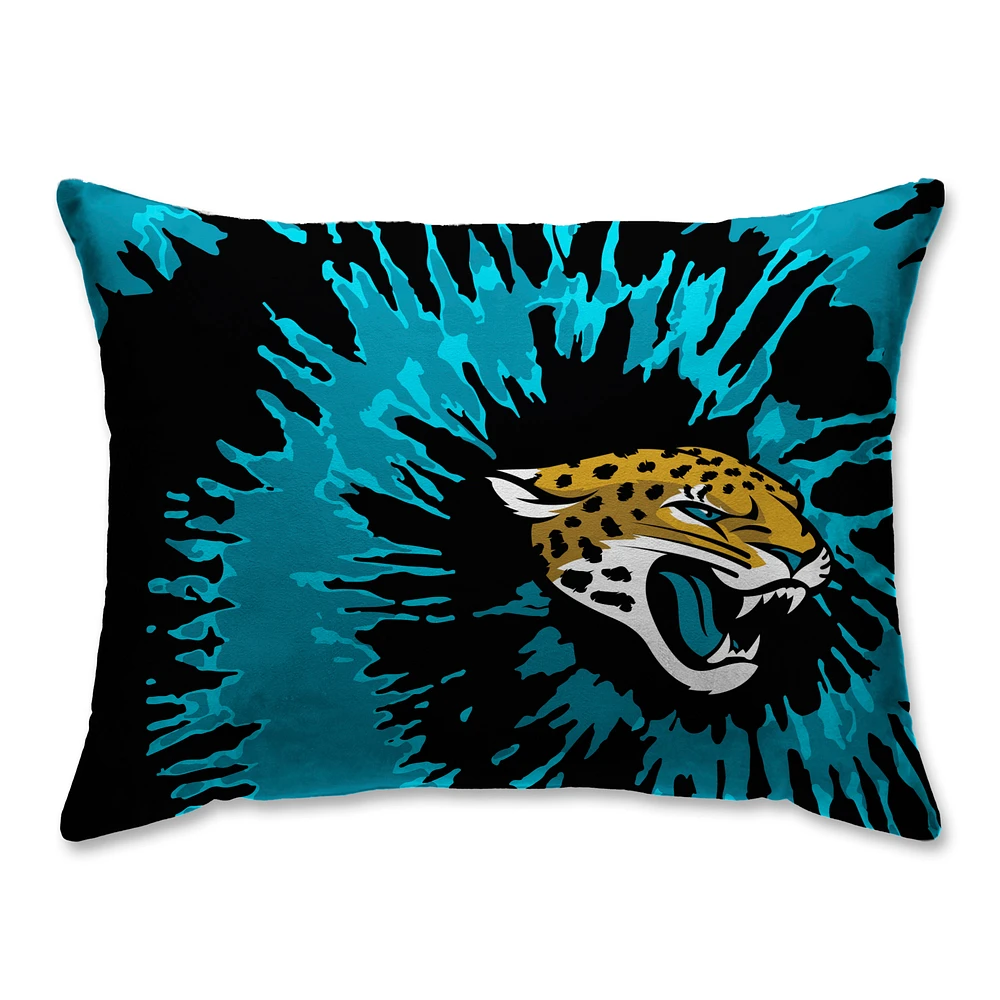 Jacksonville Jaguars Tie Dye Plush Bed Pillow - Green