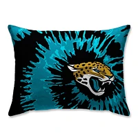 Jacksonville Jaguars Tie Dye Plush Bed Pillow - Green