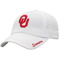 Women's Top of the World White Oklahoma Sooners Staple Adjustable Hat