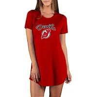 Women's Concepts Sport Red New Jersey Devils Marathon Knit Nightshirt