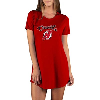 Women's Concepts Sport Red New Jersey Devils Marathon Knit Nightshirt