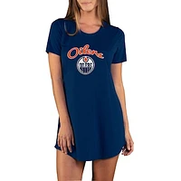 Women's Concepts Sport Navy Edmonton Oilers Marathon Knit Nightshirt
