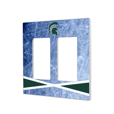 Michigan State Spartans Ice Design Double Rocker Light Switch Plate
